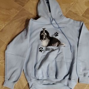 Hoodef Sweatshirt with  Shih Tzu size M